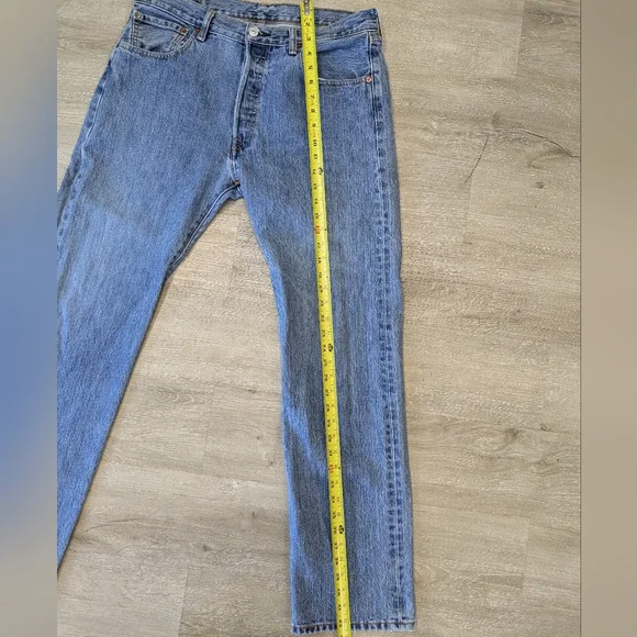 Levi's 501 Straight Blue Jeans - Picture 6 of 11